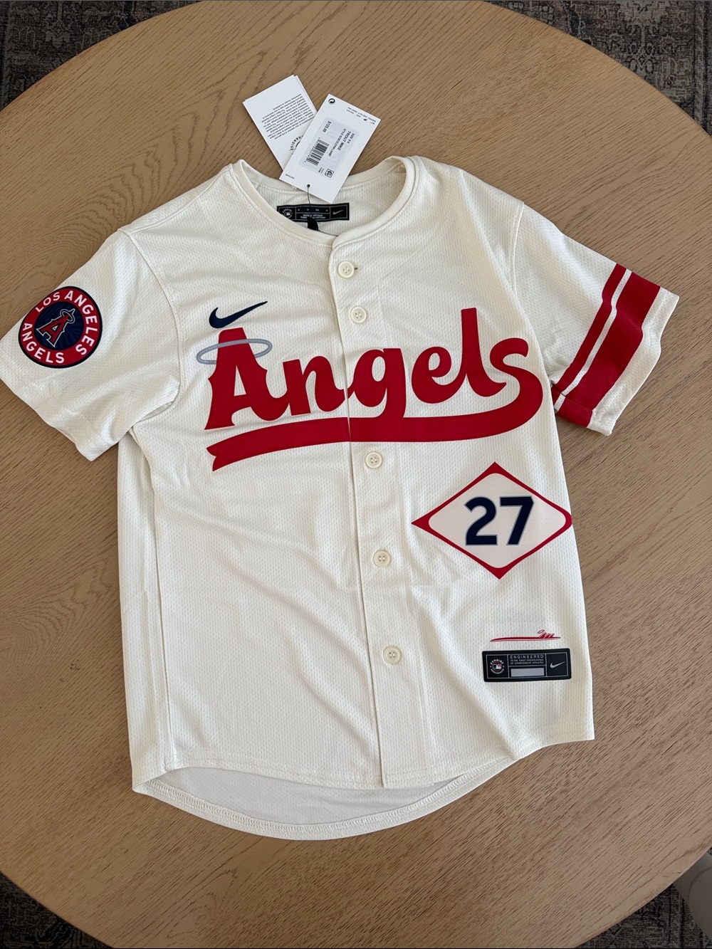 NIKE Youth Los Angeles Angels City Connect Mike Trout #27 Jersey licensed NWT S